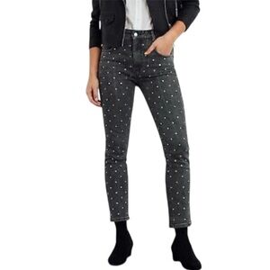 Anthropologie Pilcro High rise straight Rhinestone Jeans Size 28